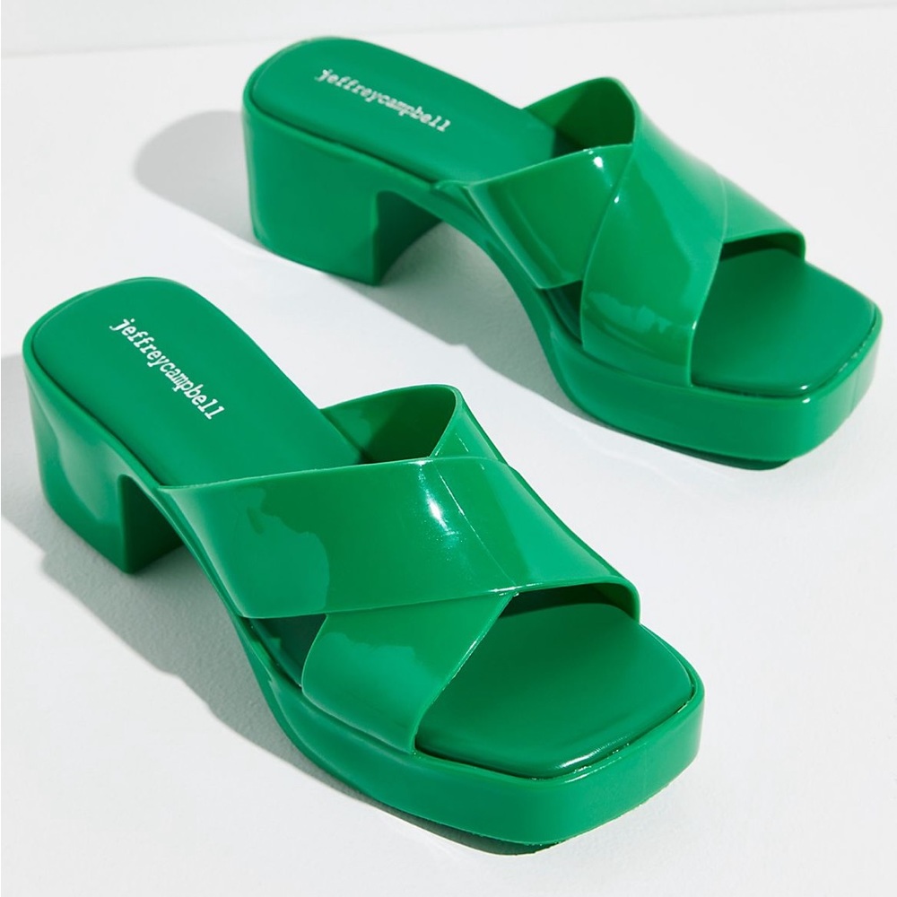 Jeffrey Campbell - Vacay Vibes Platform Sandals Green